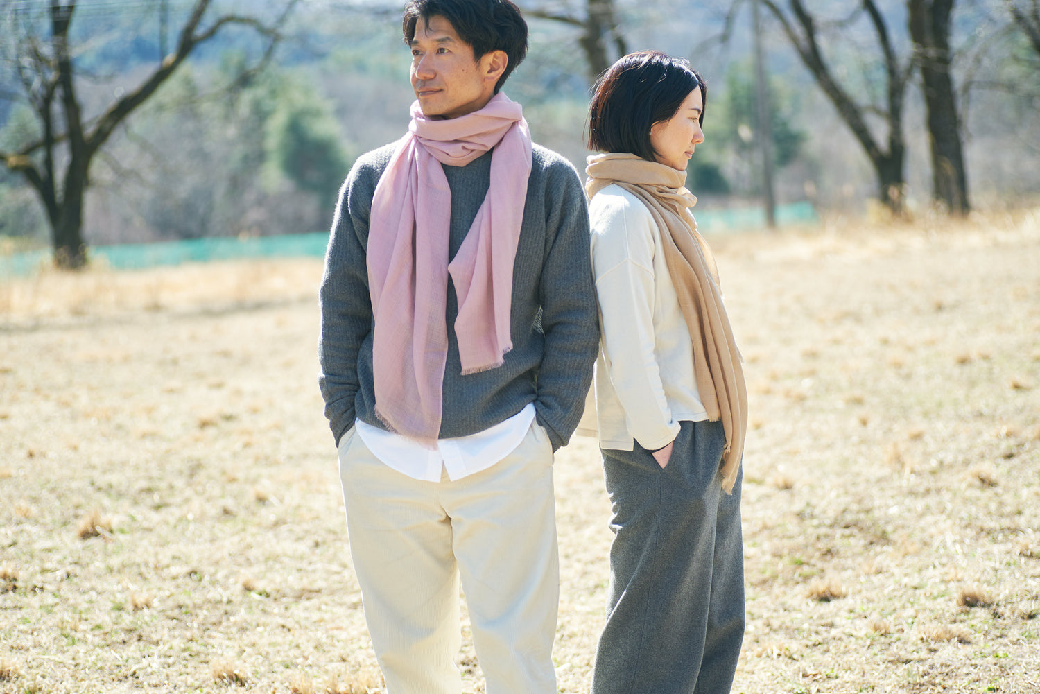 メリノウール100％ストール