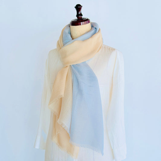 メリノウール ストール（バイカラー）