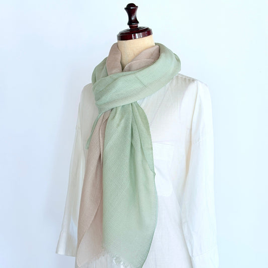 メリノウール ストール（バイカラー）