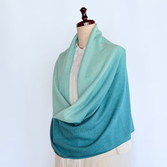 カシミヤ スヌード ロング (バイカラー)