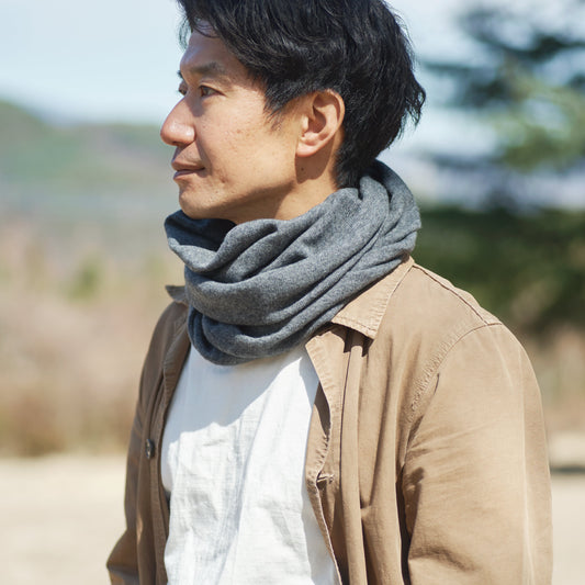 カシミヤ スヌード ロング (ナチュラル)